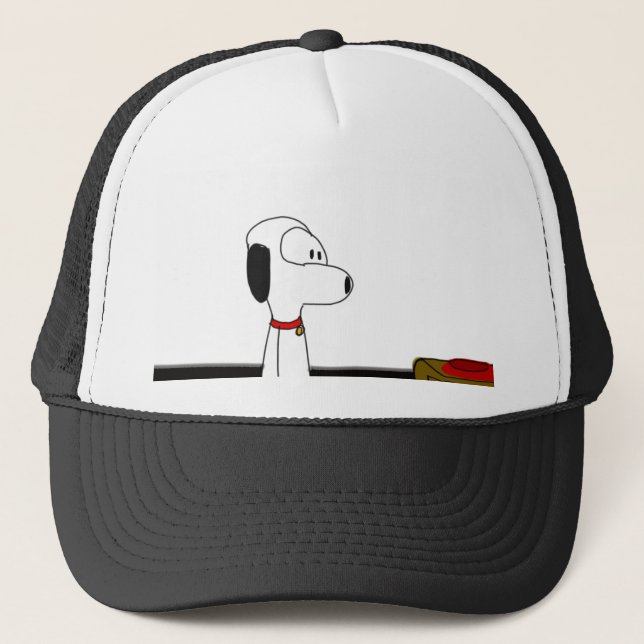 Comic Cartoon Dog Trucker Hat (Front)