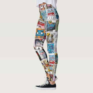Comic Characters Cute Colourful Pattern Leggings