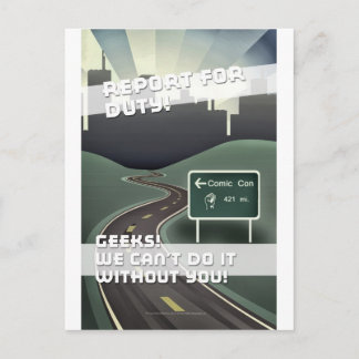 Comic Con Movie Poster Postcard