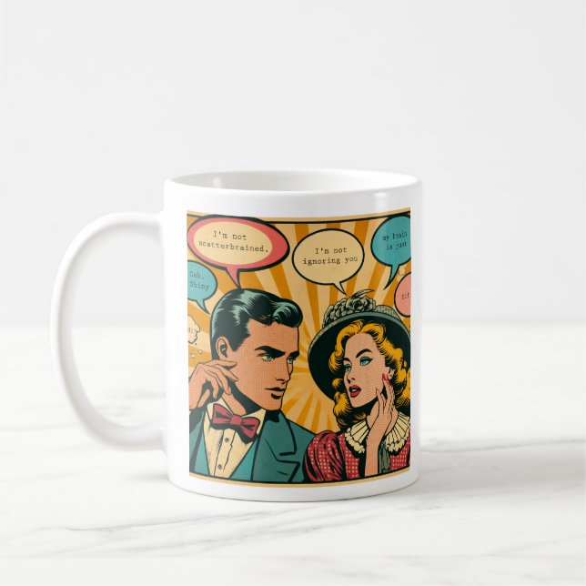 Comic couple funny ADD Coffee Mug (Left)