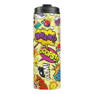 Comic Elements Colourful Pattern Thermal Tumbler