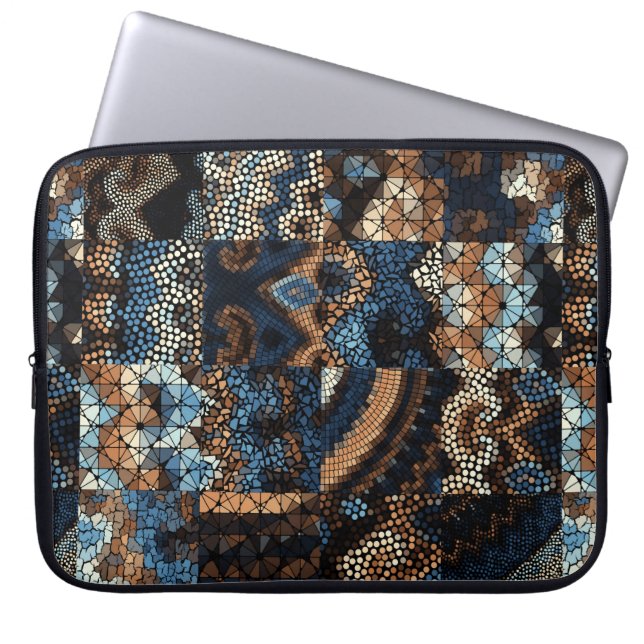 Comic elements seamless pattern with colourful wor laptop sleeve (Front)