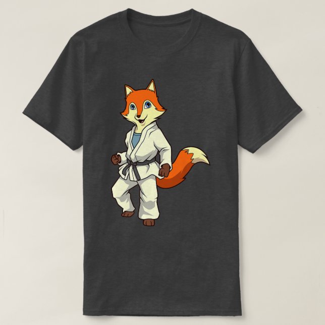 Comic fox does judo Premium T-Shirt (Design Front)