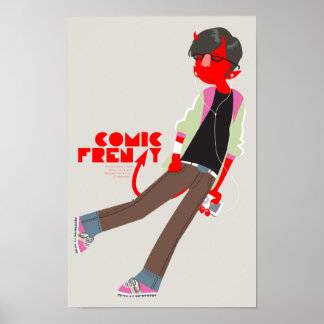 Comic Frenzy Devil Boy Poster