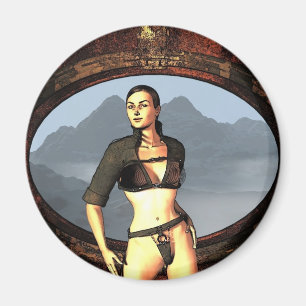 comic girl magnet