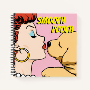 Comic Girl with Puppy Notebook - Custom