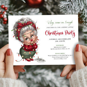 Comic Grandma Festive Christmas Celebration Invite