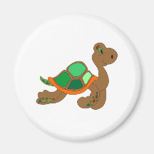comic green brown turtle