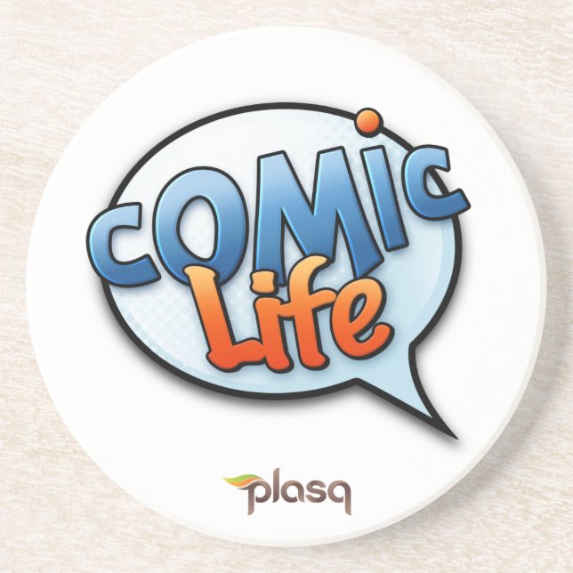 Comic Life Sandstone Drink Coaster (Front)