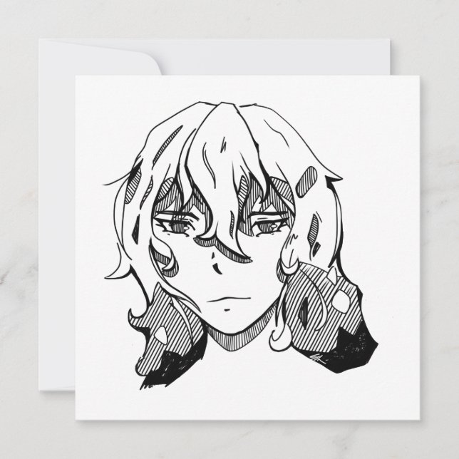 Comic lineart holiday card (Front)