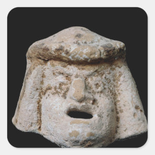 Comic mask square sticker