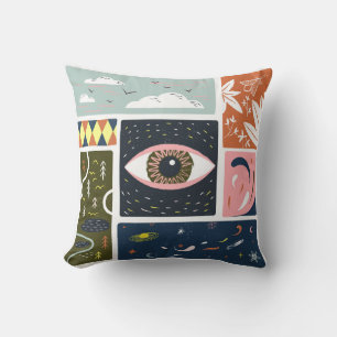 Comic Nature Space: Autumn Illustration Cushion