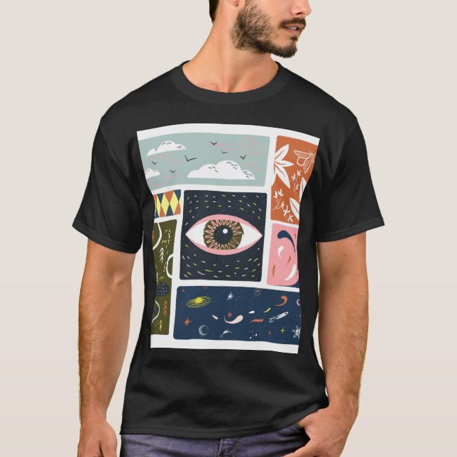 Comic Nature Space: Autumn Illustration T-Shirt (Front)