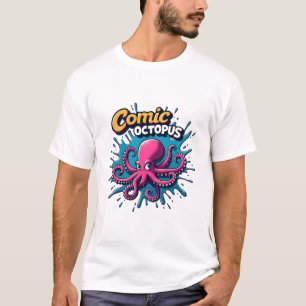 Comic Octopus: Fun & Quirky Sea Life Attitude T-Shirt