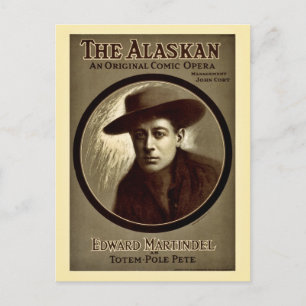 Comic opera The Alaskan vintage musical poster Postcard
