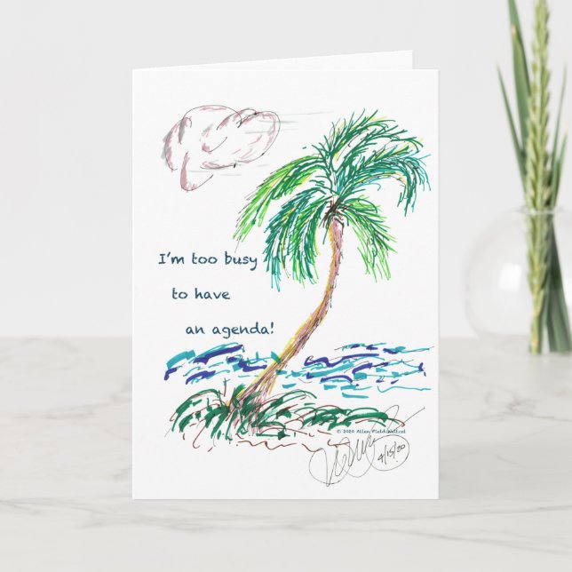 "Comic Palm #2”/"Agenda #1" Card (Front)