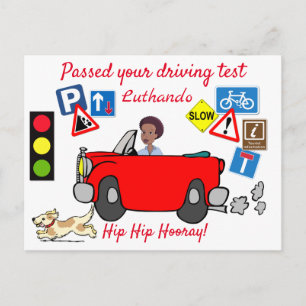 Comic Passed your Driving Test Personalised  Postcard