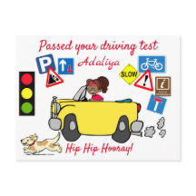 Comic Passed your Driving Test Personalized Postca