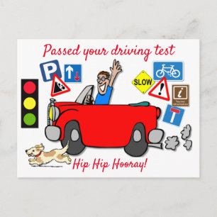 Comic Passed your Driving Test Postcard