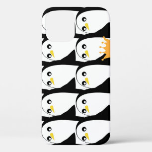 Comic Penguin: Black White Vintage iPhone 12 Case