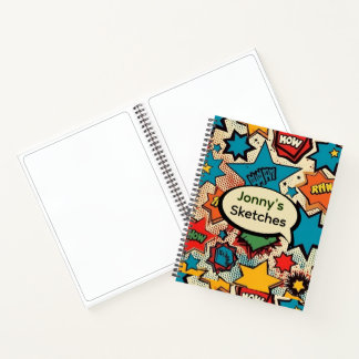 Comic Personalised Sketch  Notebook