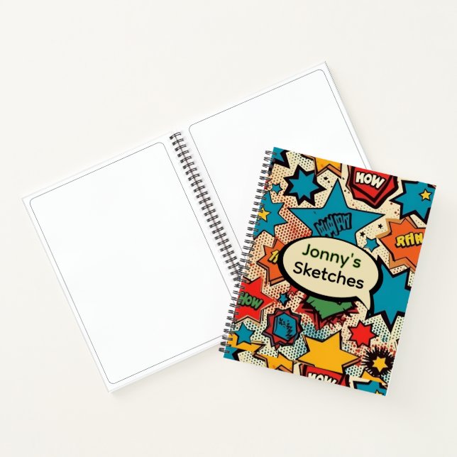 Comic Personalised Sketch  Notebook (Inside)