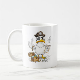 Comic Pirate Bird Treasure Hunt Coffee Mug