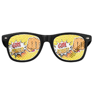 Comic Pop Art Red Yellow GIRL POWER  Novelty Joke Retro Sunglasses