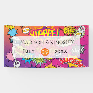 Comic Pop Art 💥🎨 Wedding Graffiti Banner
