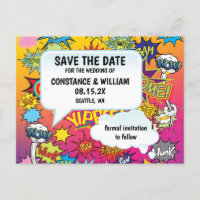 Comic Pop Art 💥🎨 Wedding Graffiti Save the Date