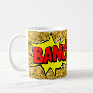 Comic Pop Art Yellow Red BANG Novelty Funny Coffee Mug