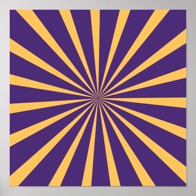 Comic Purple and Yellow Striped Poster (Front)