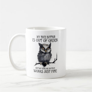 Comic Quote Owl  Coffee Mug