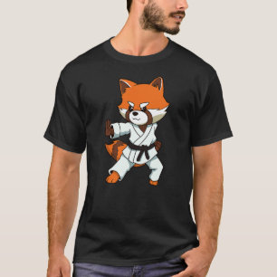Comic red panda makes karate T-Shirt