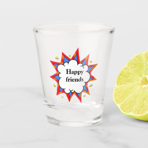 comic retro 60s shot glass