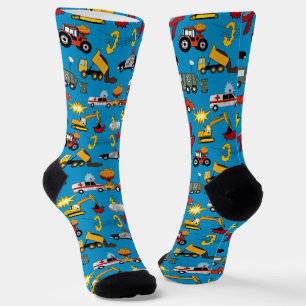 Comic Retro Trucks Cars Vehicles Aeroplanes Socks