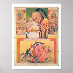 Comic Russian poster satirising the Europeans in C