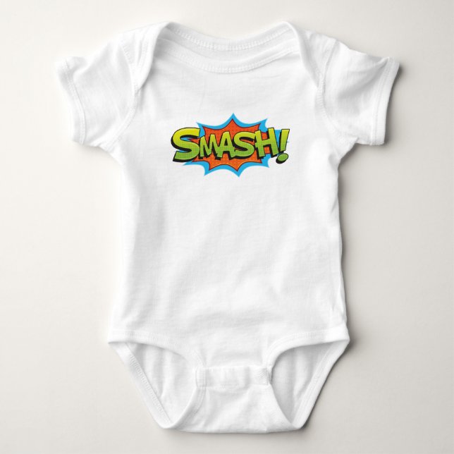 Comic Smash! Baby Bodysuit (Front)