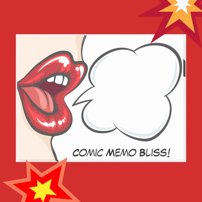 Comic Speech Bubble Book Pop Art Teen Girl Post-it Notes (Creator Uploaded)