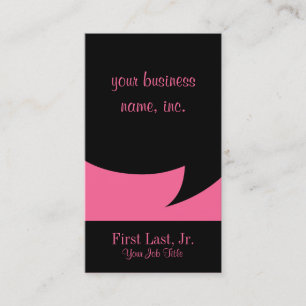 Comic Speech Bubble Business Card