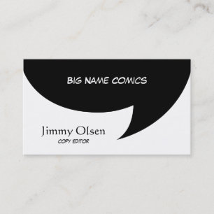 Comic Speech Bubble Business Card