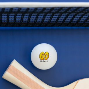 Comic Style 60th Birthday Ping Pong Gift – Funny Ball