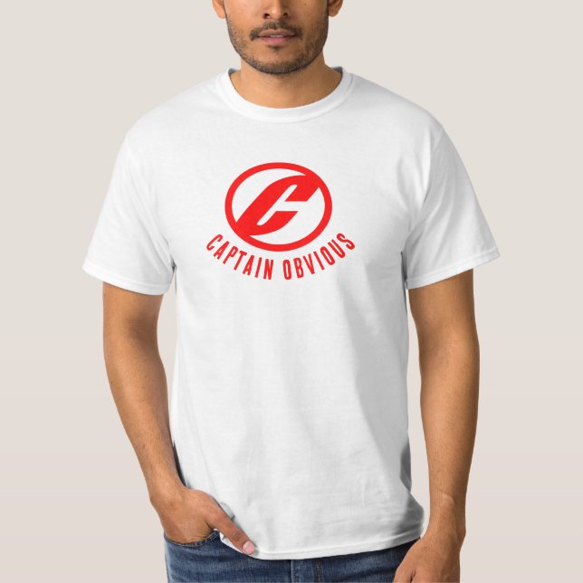 Comic Style Captain Obvious Funny Hero T-Shirt (Front)