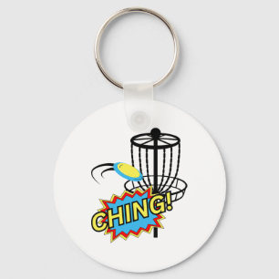 Comic Style Disc Golf Sket, Disc Golf Husnd Giftfu Key Ring