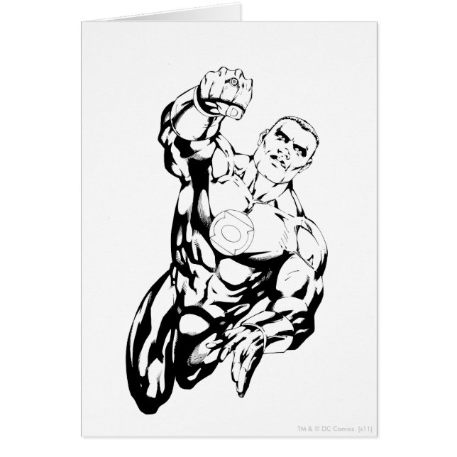 Comic Style - Flying Up, Black and White (Front)