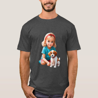 comic style ink paint close up of a cute girl show T-Shirt
