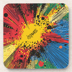 Comic Style Pop Art Explosion (10) Coaster