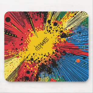 Comic Style Pop Art Explosion (10) Mouse Pad