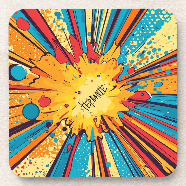 Comic Style Pop Art Explosion (11) Coaster (Front)