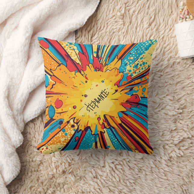 Comic Style Pop Art Explosion (11) Cushion (Blanket)